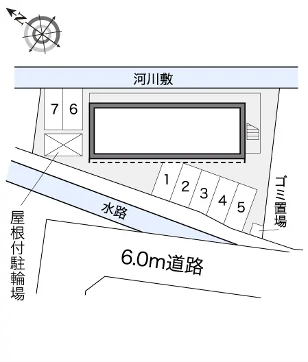 ★手数料０円★袋井市堀越１丁目　月極駐車場（LP）